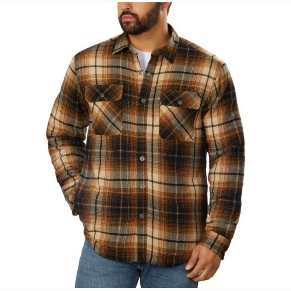 Grizzly Mountain Men's Flannel Shirt Jacket - Picture 3 of 4